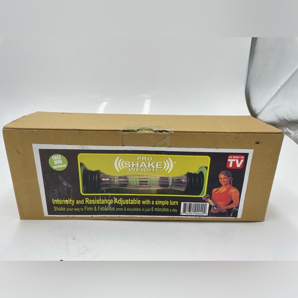 Brand NEW In Box~Shake Weight Pro 3 lbs W/Training DVD Green As Seen On TV. - Picture 1 of 6